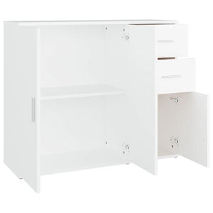 Weißes Sideboard 91 cm Holzwerkstoff