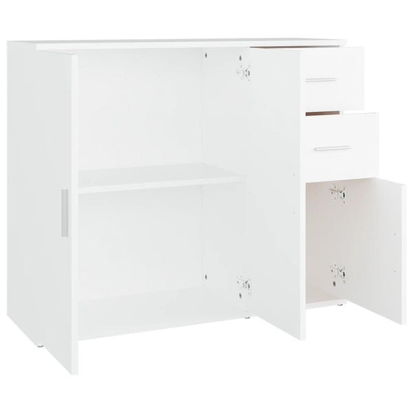 Weißes Sideboard 91 cm Holzwerkstoff