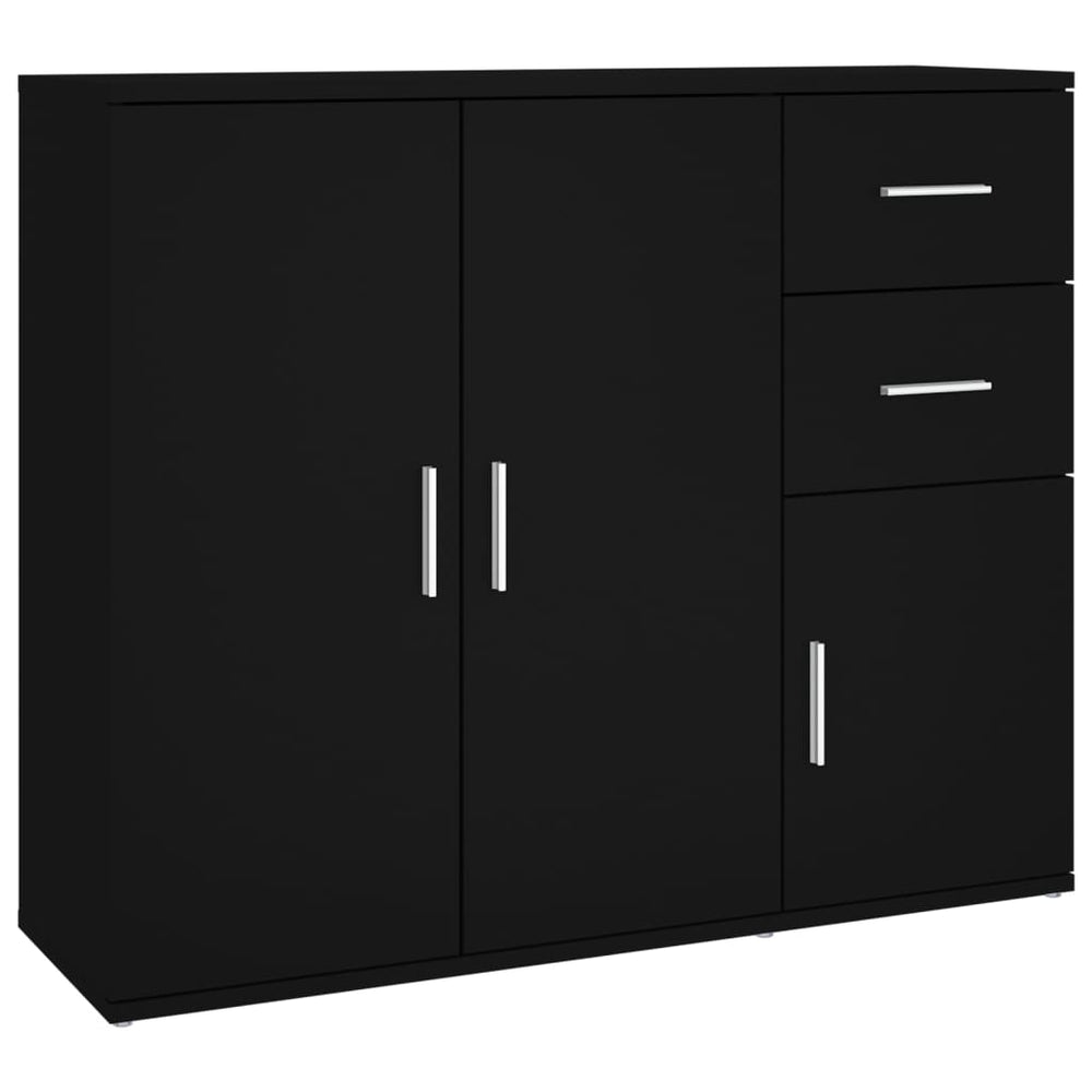 Schwarzes Sideboard 91 cm Holzwerkstoff