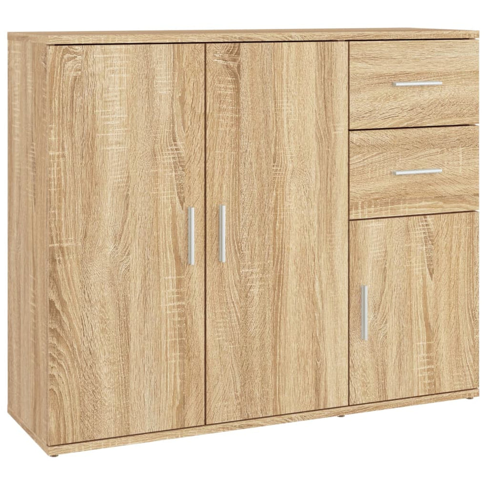 vidaXL Sideboard Sonoma Oak 91 x 29.5 x 75 cm Engineered Wood