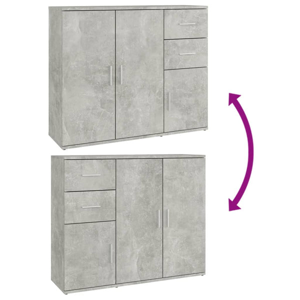 Sideboard Betongrau 91x29,5x75cm