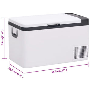 Kühlbox mit Griff und Adapter Schwarz und Weiß 18 L PP & PE