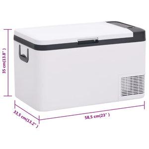 Kühlbox mit Griff und Adapter Schwarz und Weiß 25 L PP & PE