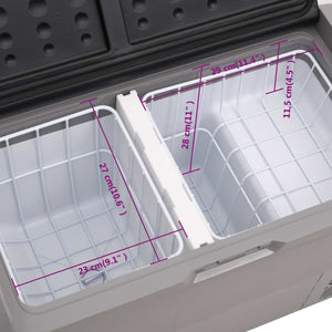 vidaXL Glacière à roulettes et adaptateur Noir et gris 36 L PP et PE