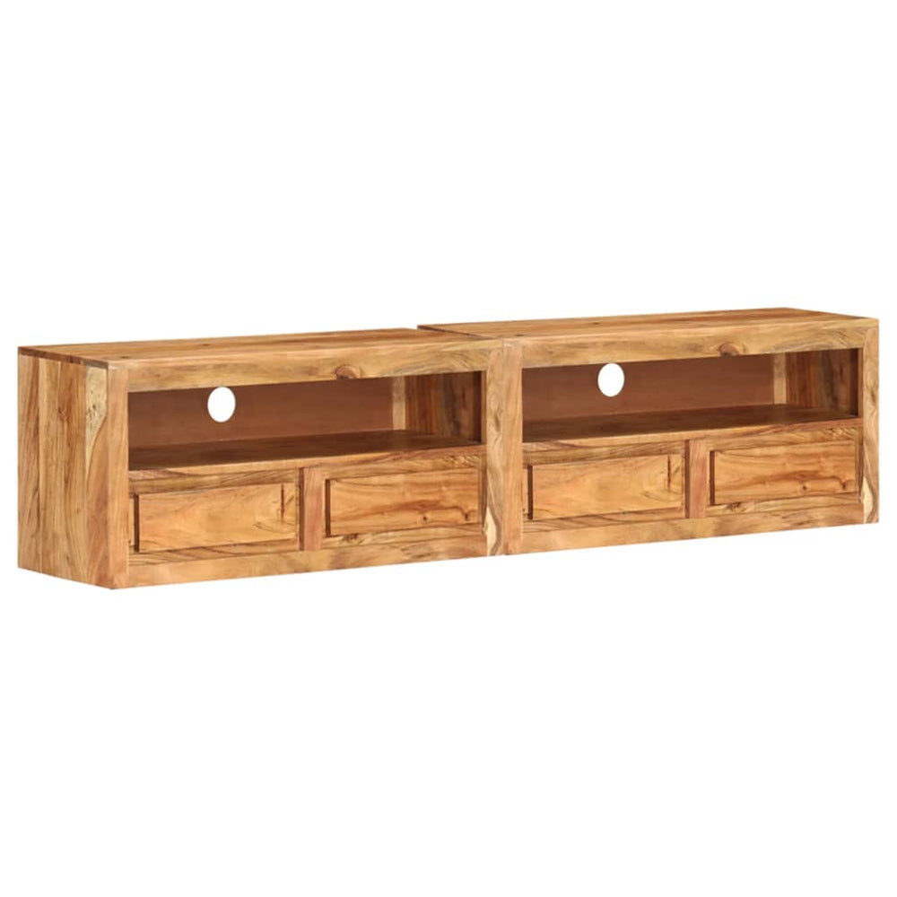 TV-Schränke 2 Stk. 88x30x40 cm Massivholz Akazie