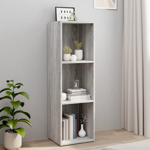 Bücherschrank TV-Schrank Grau Sonoma 36x30x114 cm