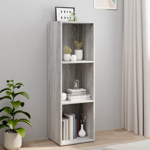Bücherschrank TV-Schrank Grau Sonoma 36x30x114 cm