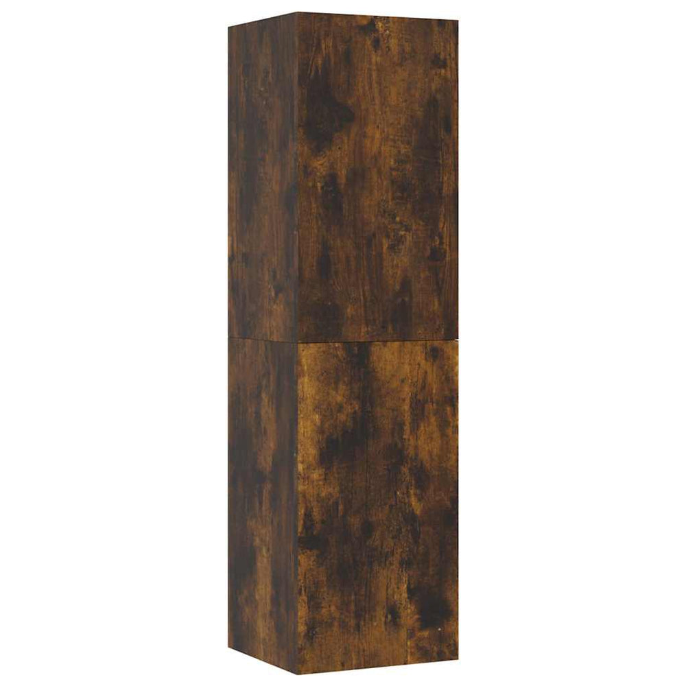 vidaXL Meuble TV mural chêne fumé 30,5x30x110 cm