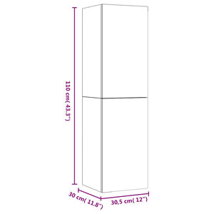 TV-Wandschrank Räuchereiche 30,5x30x110 cm