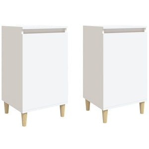 Nachttische 2er Set Weiß 40x35x70cm