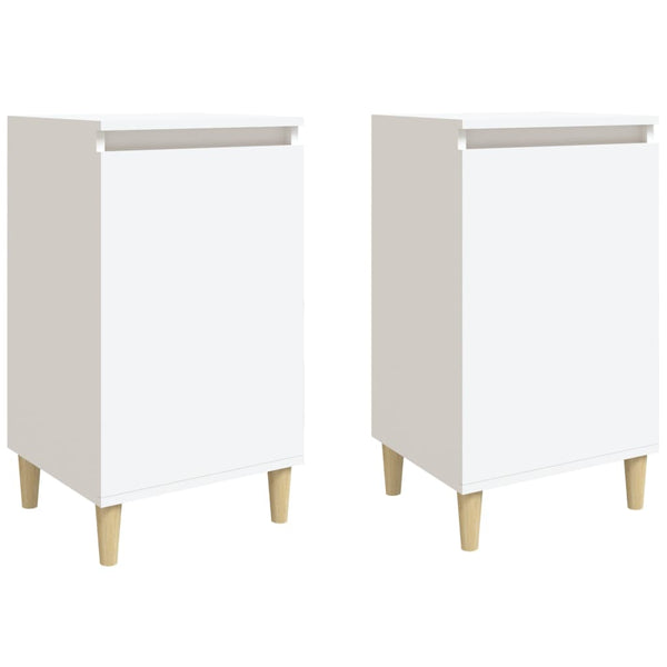 Nachttische 2er Set Weiß 40x35x70cm