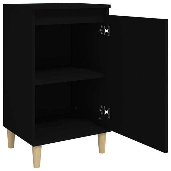 Nachttische Schwarz Holz 40x35x70 cm, 2er-Set