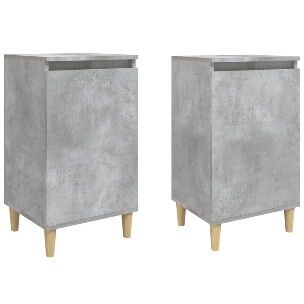 vidaXL Nightstands 2 pcs Concrete Gray 40x35x70 cm Engineered Wood