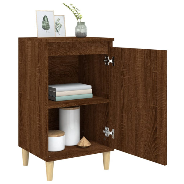 Nachttische 2er Set Braun Eichenoptik