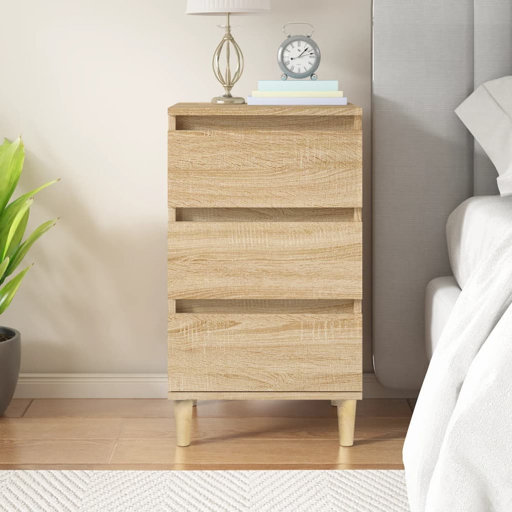 vidaXL Nightstand Sonoma Oak 40x35x70 cm Engineered Wood