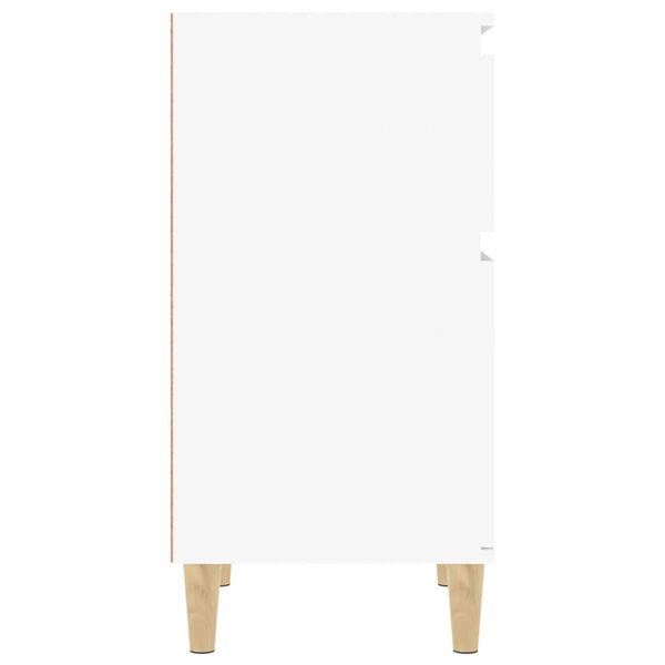 Nachttische 2er Set, Weiß, 40x35x70 cm