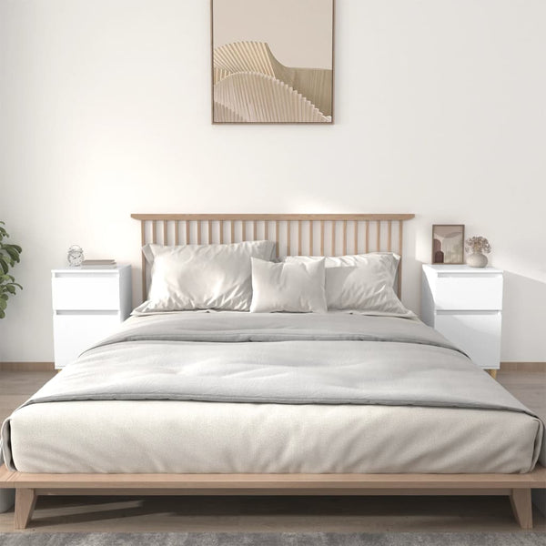Nachttische 2er Set, Weiß, 40x35x70 cm