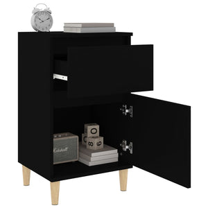Nachttische 2er Set Schwarz 40x35x70 cm