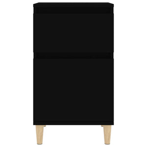 Nachttische 2er Set Schwarz 40x35x70 cm