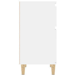 Nachttische 2er Set Hochglanz Weiß 40x35x70 cm