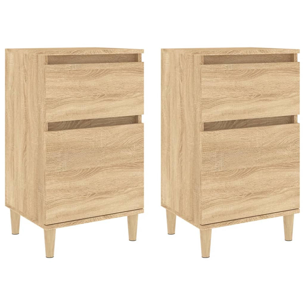 2er Set Nachttische Sonoma-Eiche 40x35x70 cm