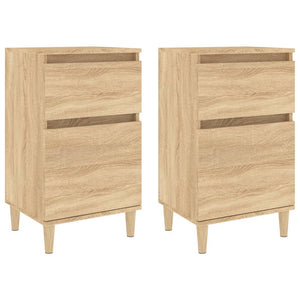 2er Set Nachttische Sonoma-Eiche 40x35x70 cm