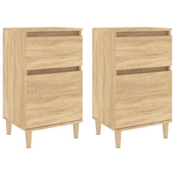 2er Set Nachttische Sonoma-Eiche 40x35x70 cm