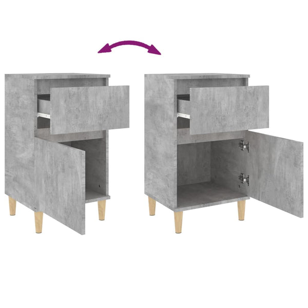 Betongrauer Nachttisch 40x35x70 cm