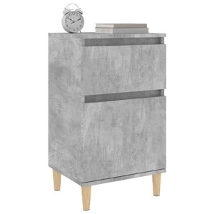 Nachttische 2er Set Betongrau 40x35x70 cm