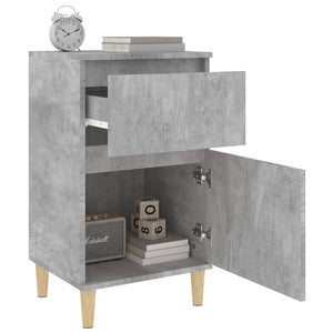 Nachttische 2er Set Betongrau 40x35x70 cm