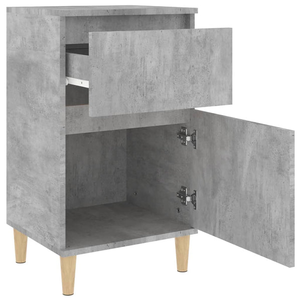Nachttische 2er Set Betongrau 40x35x70 cm