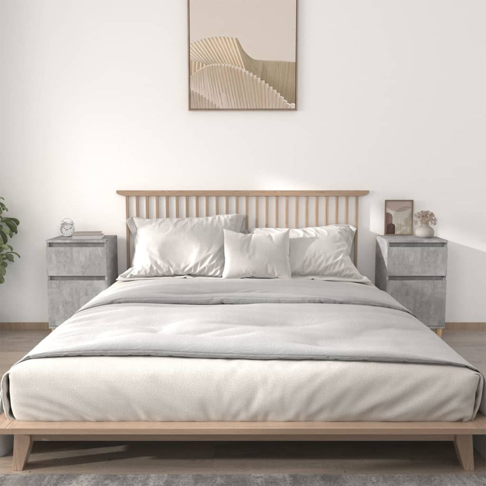 Nachttische 2er Set Betongrau 40x35x70 cm