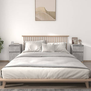 Nachttische 2er Set Betongrau 40x35x70 cm
