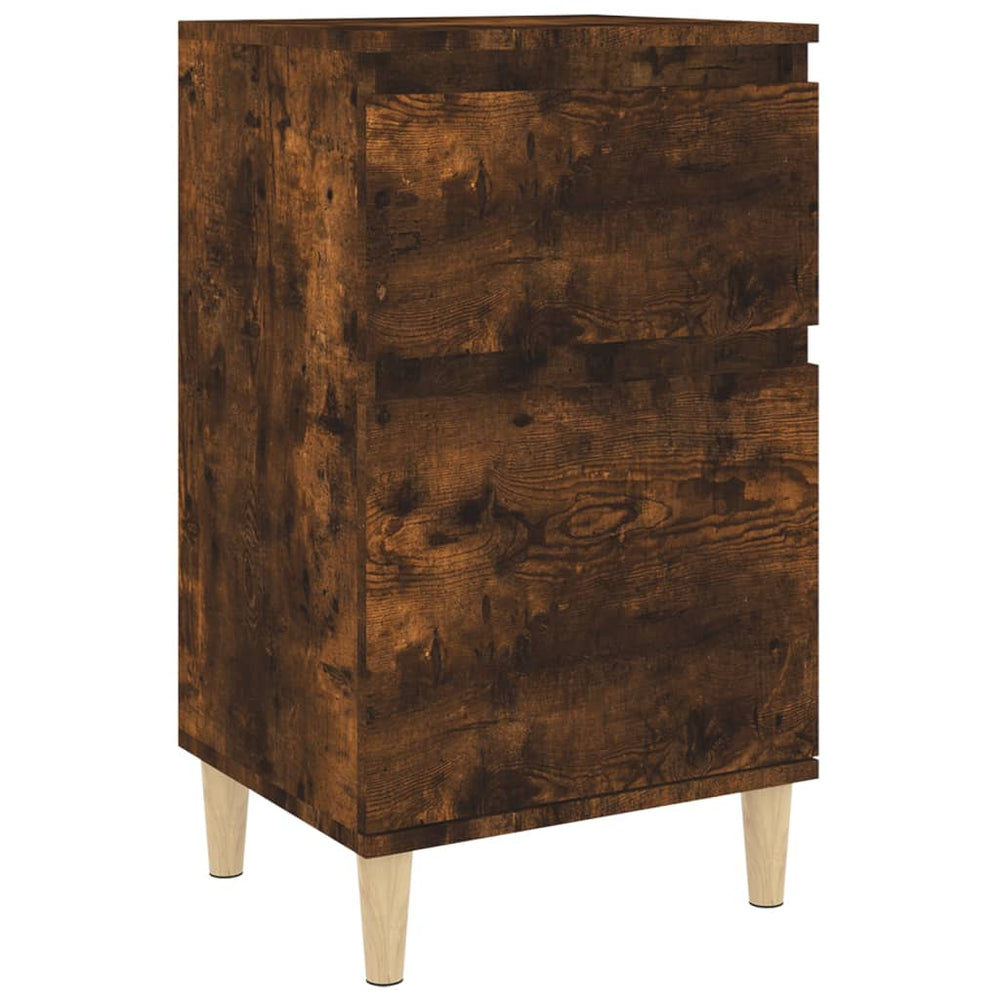 vidaXL Bedside Table Smoked Oak 40x35x70 cm