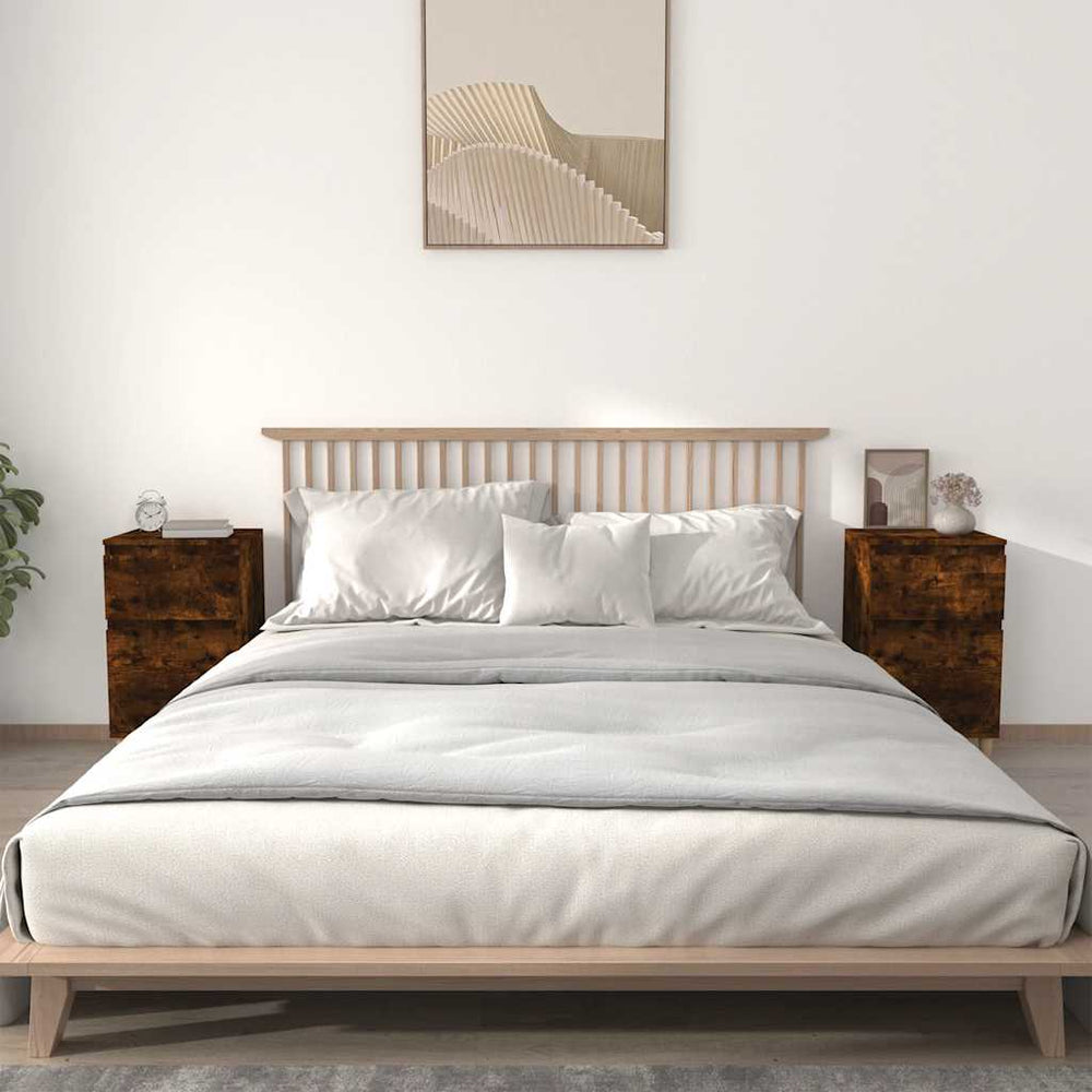 vidaXL Nightstands 2 pcs Smoked Oak 40x35x70 cm