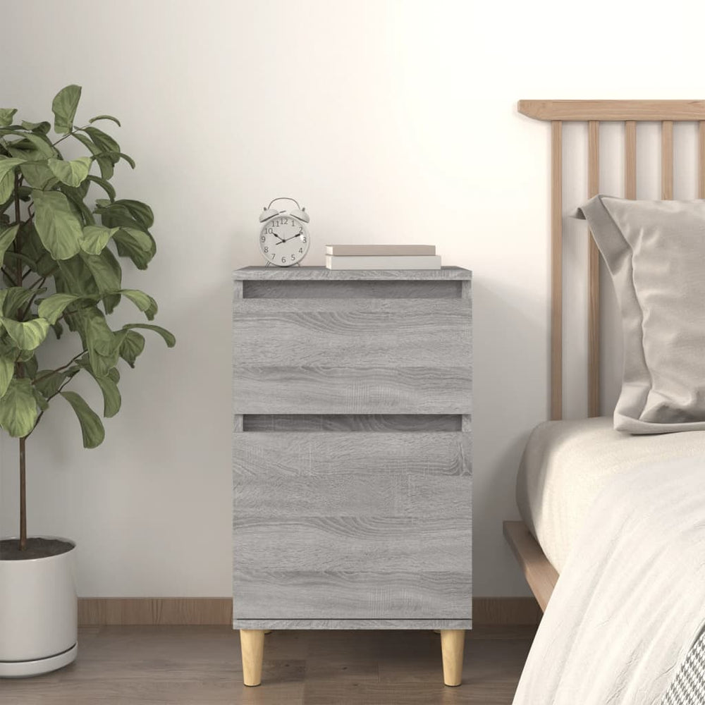 vidaXL Nightstand Gray Sonoma 40x35x70 cm