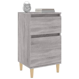 Nachttische 2er Set Grau Sonoma 40x35x70 cm