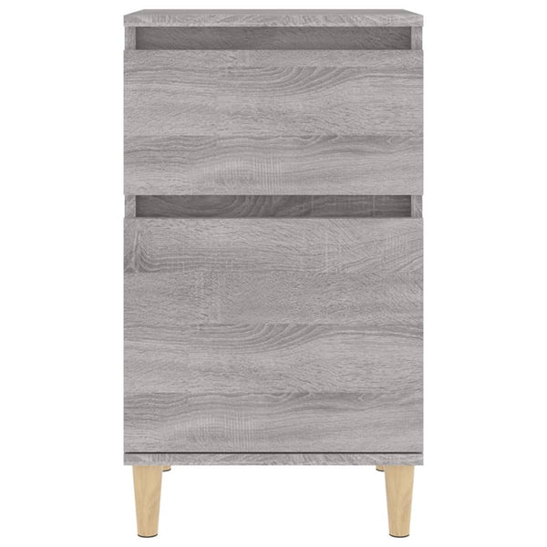 Nachttische 2er Set Grau Sonoma 40x35x70 cm