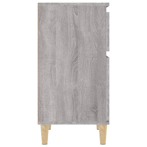 Nachttische 2er Set Grau Sonoma 40x35x70 cm