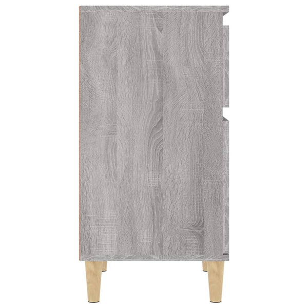 Nachttische 2er Set Grau Sonoma 40x35x70 cm