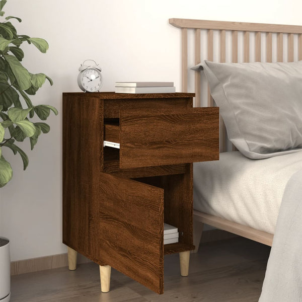 Nachttisch Braun Eichenoptik 40x35x70 cm