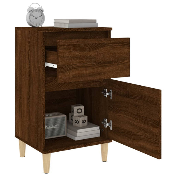 Nachttisch Braun Eichenoptik 40x35x70 cm