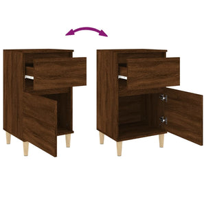 Nachttisch Braun Eichenoptik 40x35x70 cm