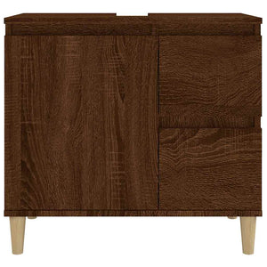 Badschrank Braun Eichen-Optik 65 cm