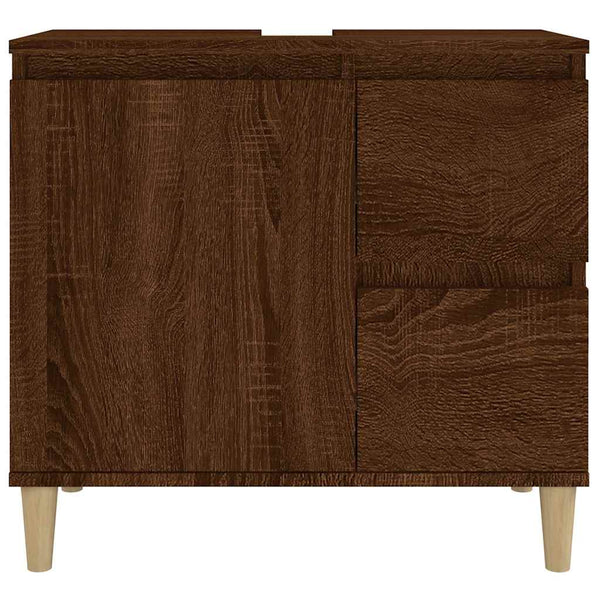 Badschrank Braun Eichen-Optik 65 cm