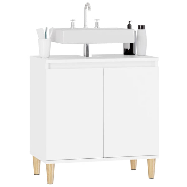 Waschbeckenunterschrank Weiß 58x33x60 cm