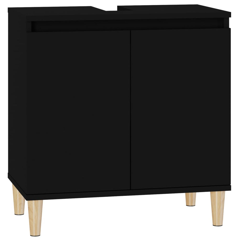 Schwarzer Waschbeckenunterschrank 58x60 cm
