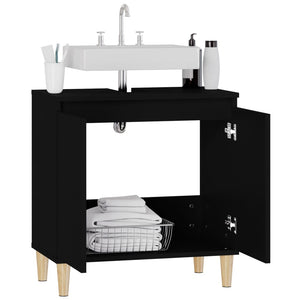 Schwarzer Waschbeckenunterschrank 58x60 cm