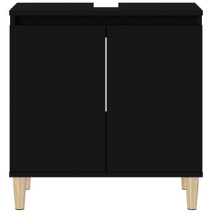 Schwarzer Waschbeckenunterschrank 58x60 cm