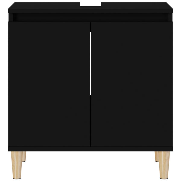 Schwarzer Waschbeckenunterschrank 58x60 cm